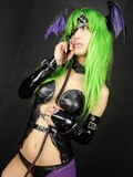 [Cosplay]  Darkstalkers  Morrigan with great body in latex(7)